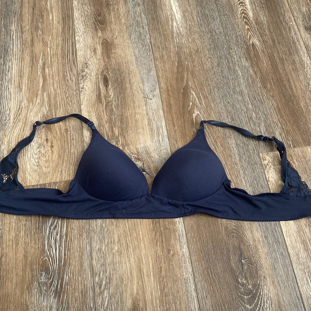 blue 34B bra